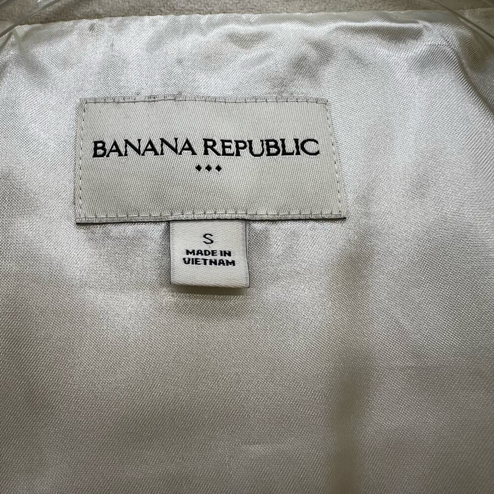 Banana Republic Pea Coat Women's Size S White 48% Wool Classic Elegant Preppy - Picture 7 of 11